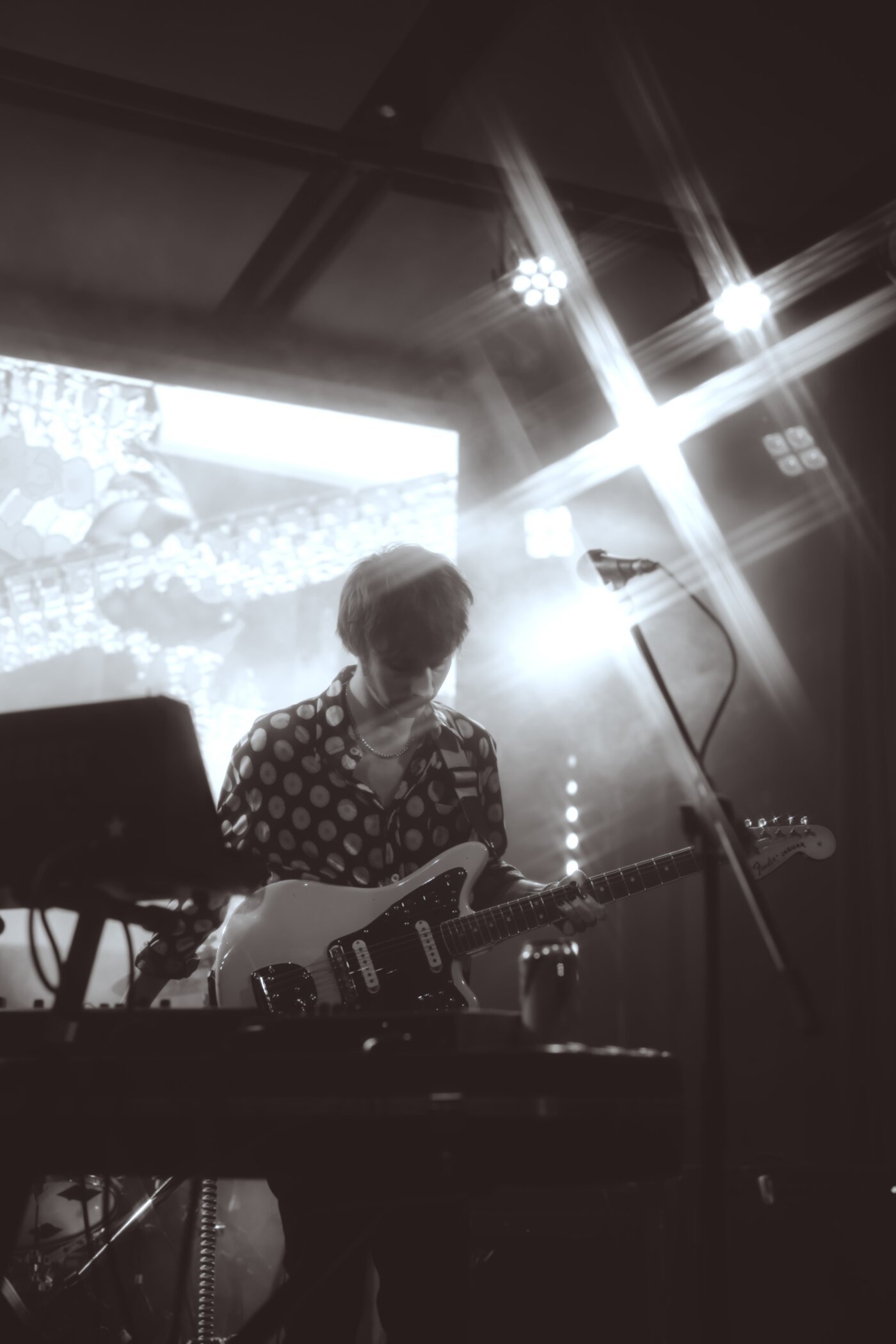 Playing live on stage