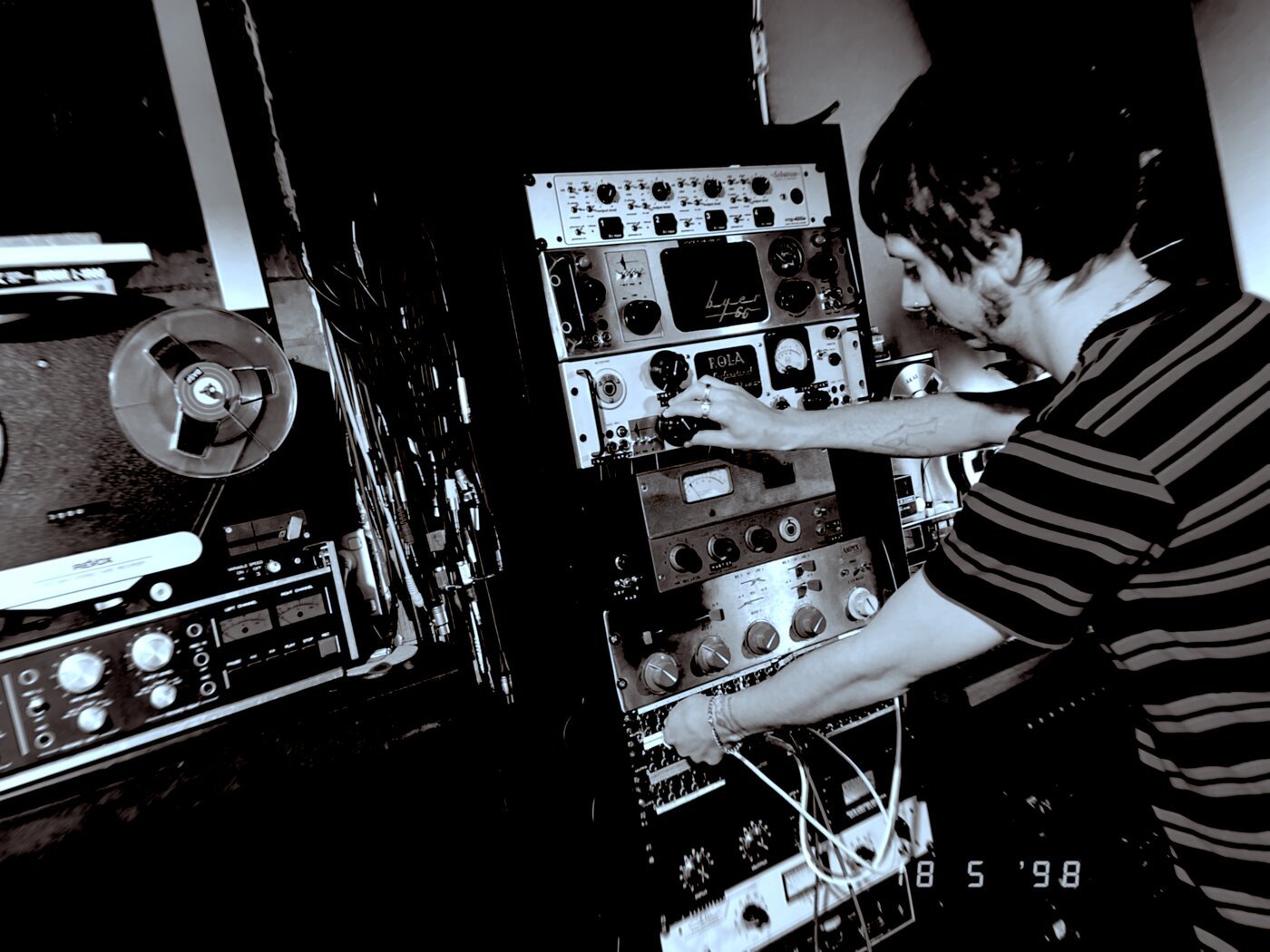 Studio outboard gear and tape machine